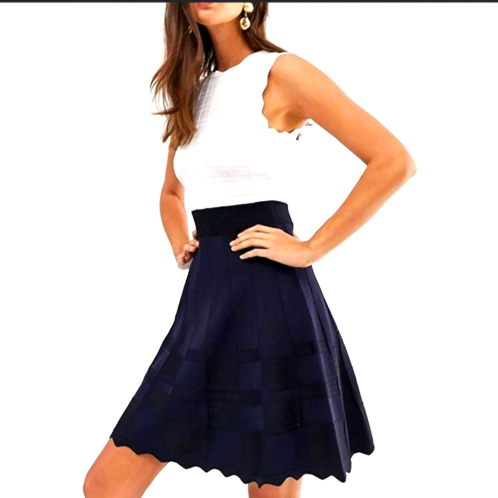 Ted Baker Polino Contrast Skirt Knitted Dress